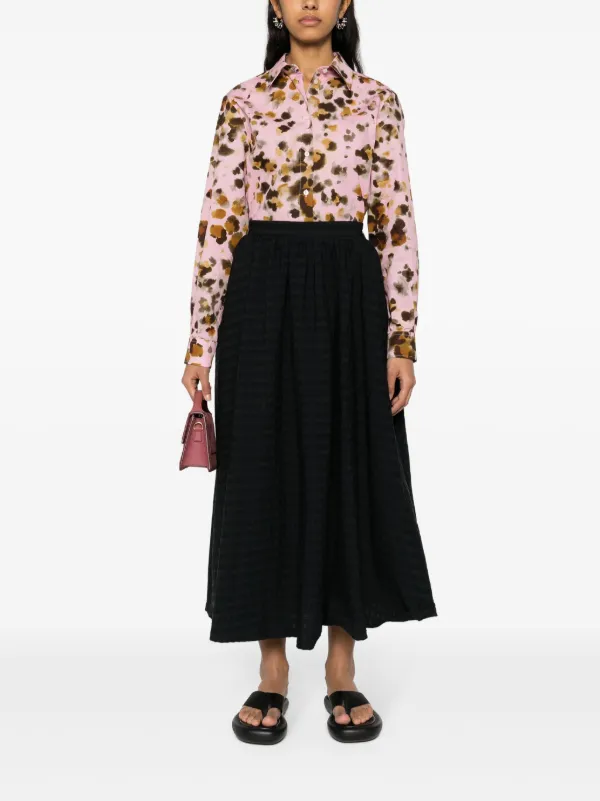 MSGM シアサッカー スカート | ブラック | FARFETCH JP