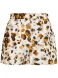 MSGM graphic-print poplin shorts - Neutrals