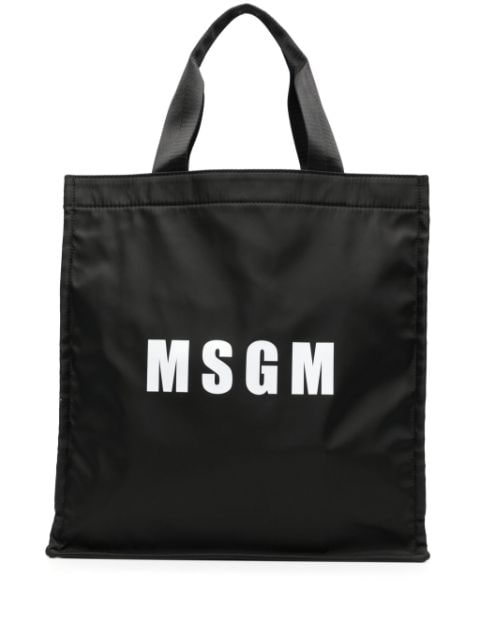 MSGM logo-print tote bag