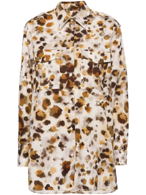 MSGM camisa con estampado de acuarela
