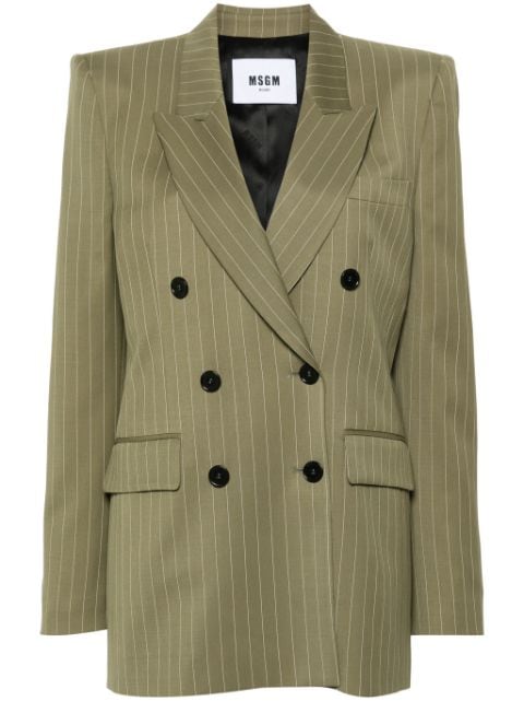 MSGM double-breasted pinstripe blazer