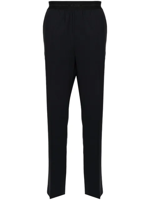 MSGM logo-waistband tailored trousers