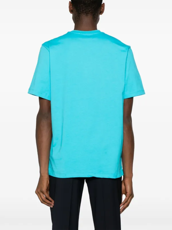 【送料&関税込】MSGM Blue T-shirt With Print On The Front An Men's oversize T-shirt with print - purple | 4F: Sportswear
