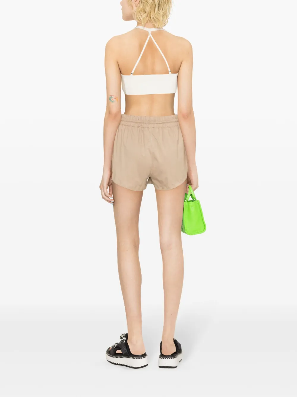 MSGM Shorts met geborduurd logo Beige