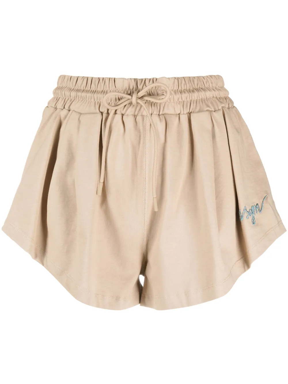 MSGM Shorts met geborduurd logo Beige