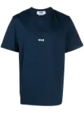 MSGM logo-print cotton T-shirt - Blue