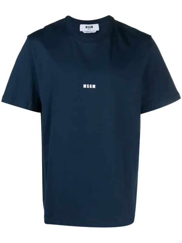 MSGM ロゴ Tシャツ | ブルー | FARFETCH JP