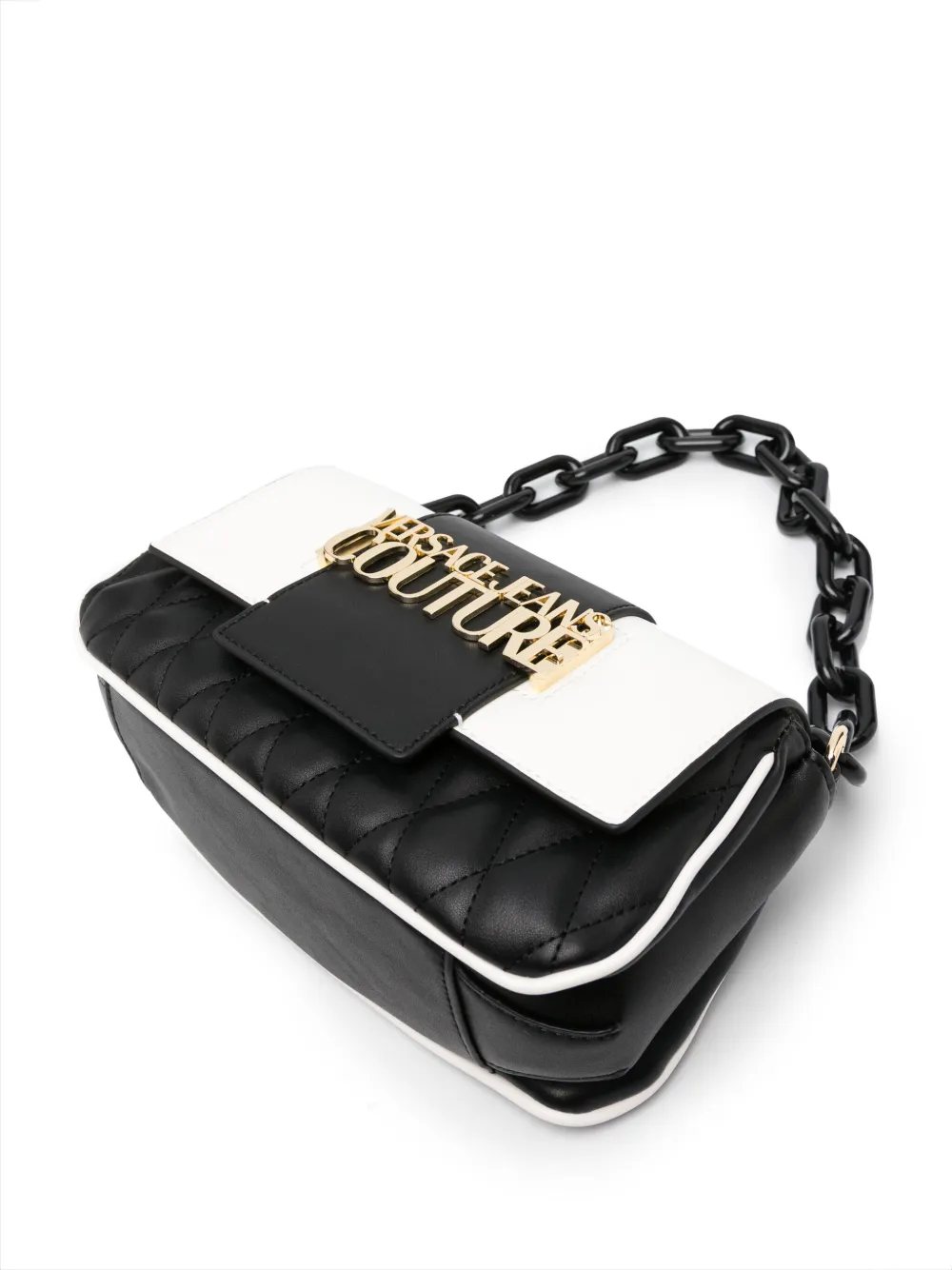 Versace Jeans Couture Gewatteerde schoudertas met logo Wit
