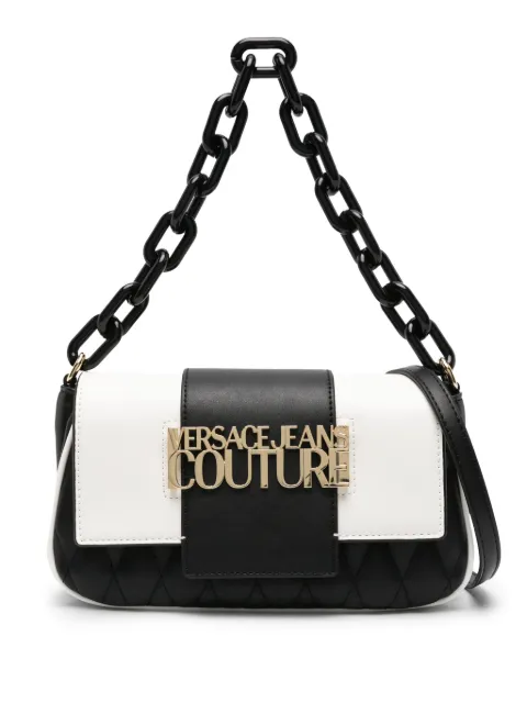 Versace Jeans Couture logo-lettering quilted shoulder bag