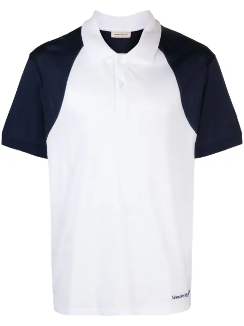 Alexander McQueen logo-embroidered cotton polo shirt