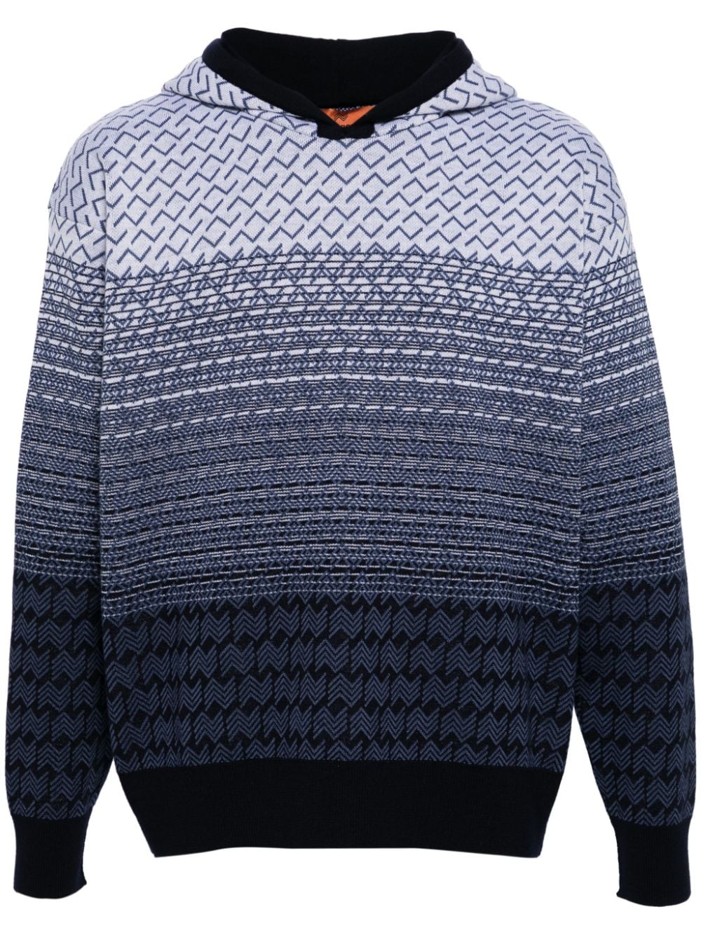 Image 1 of Missoni pattern intarsia-knit hoodie