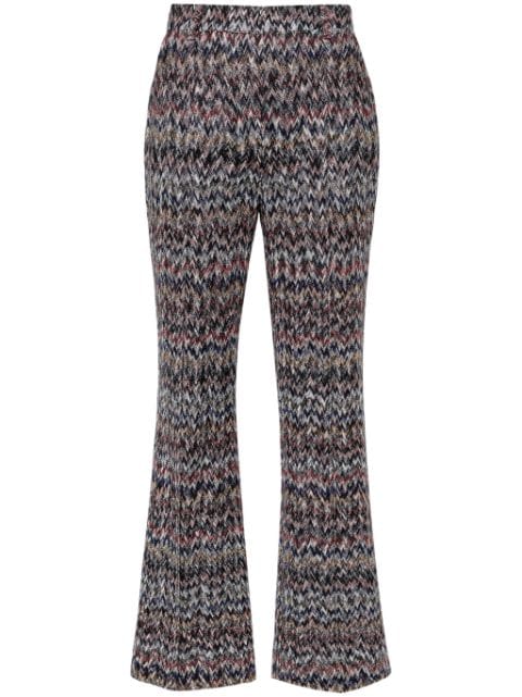 Missoni zigzag-woven lamé cropped trousers