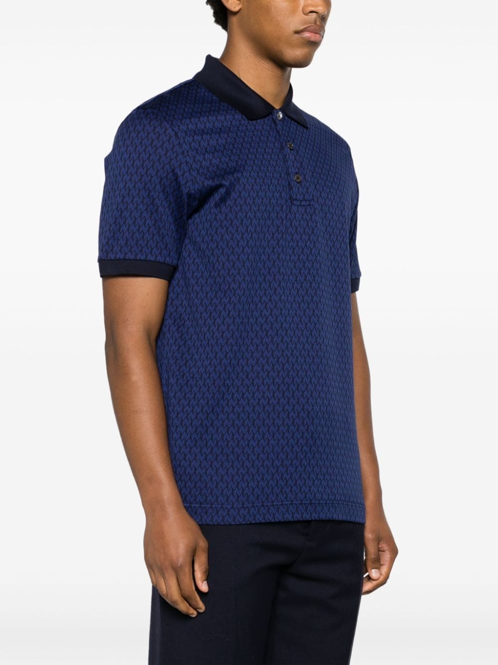 Missoni Poloshirt met zigzag-print Blauw