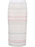 Missoni sequined midi pencil skirt - White