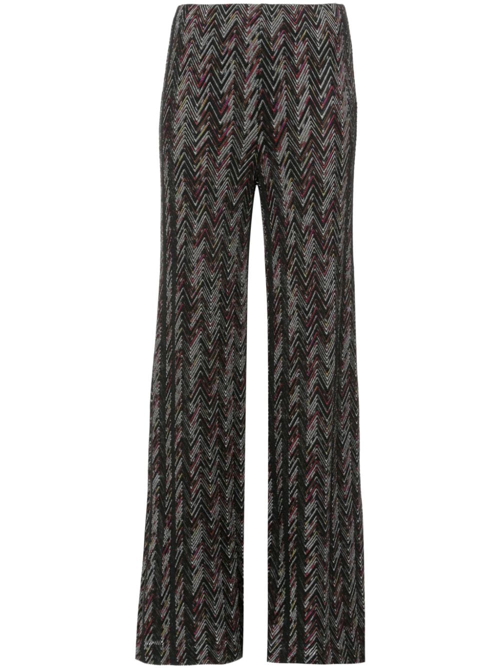 Missoni Zigzag-woven Wool-blend Trousers In Schwarz