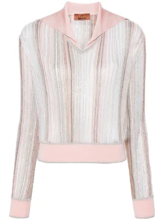 Missoni Sequinned Lurex Jumper Pink FARFETCH UK