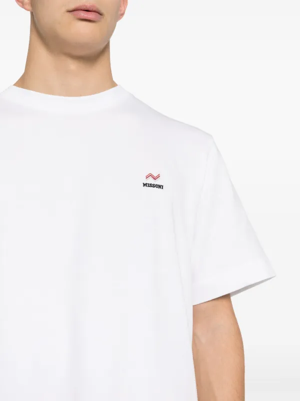 Tシャツ・カットソー MISSONI Men T-shirt White US25SL0BBJ00M6 S01G0 Missoni embroidered-logo T-shirt | White | FARFETCH