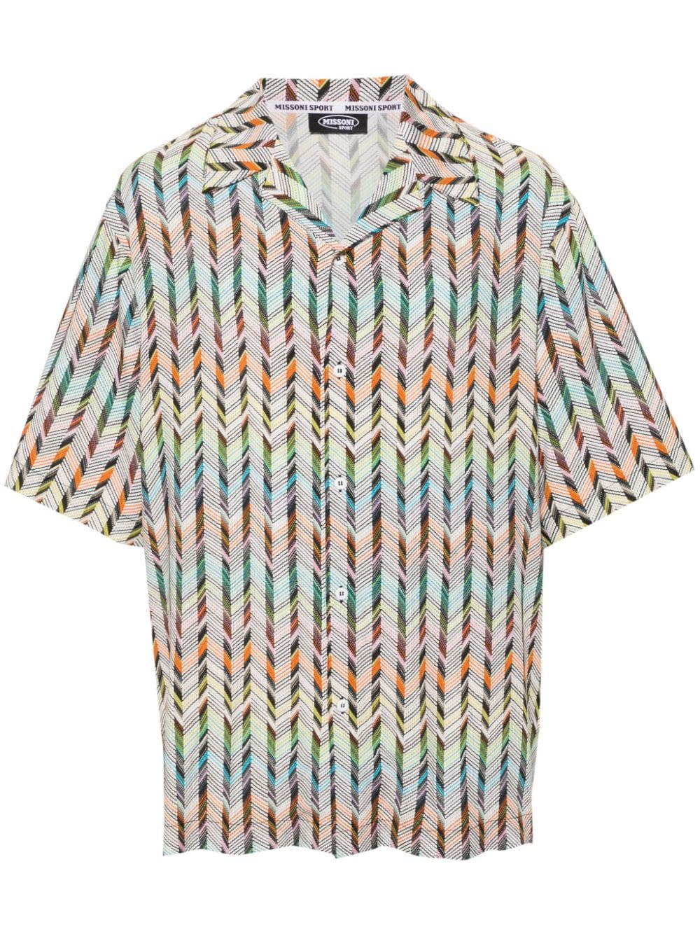 Image 1 of Missoni chevron-print twill shirt