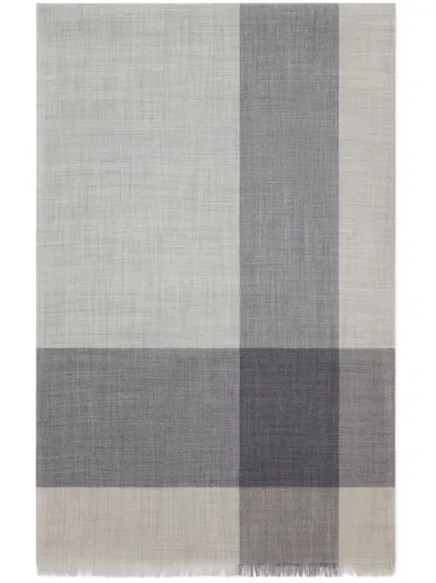 Brunello Cucinelli check-print cashmere scarf 