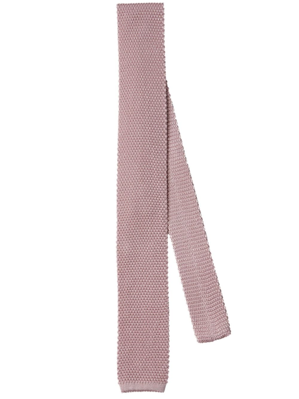 Brunello Cucinelli Silk Knit Tie In 粉色