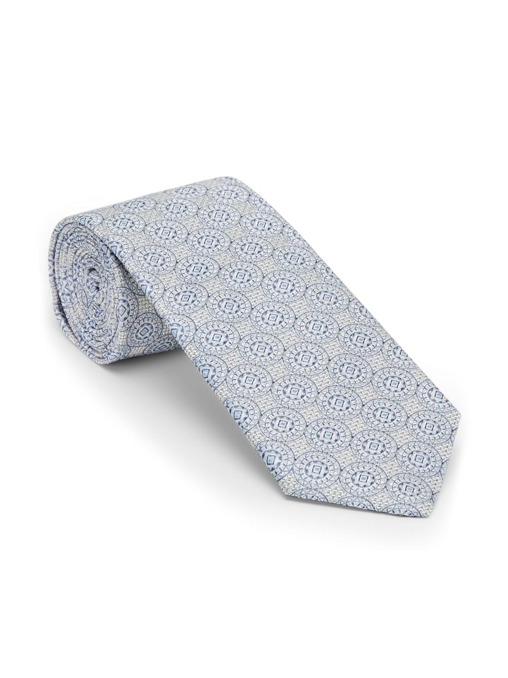 Shop Brunello Cucinelli Silk-jacquard Tie In Grau