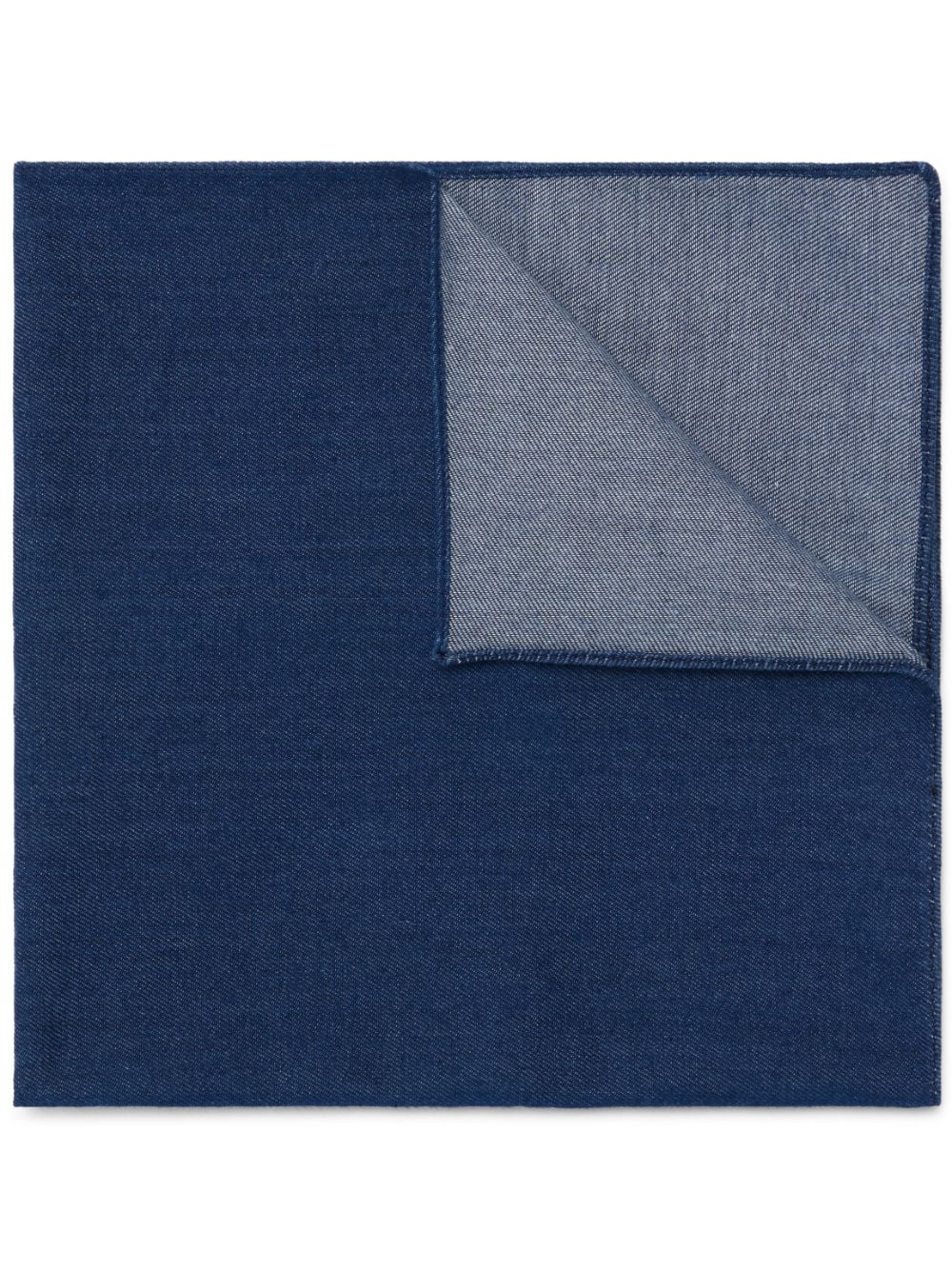Brunello Cucinelli textured-finish cotton pocket square - Blu