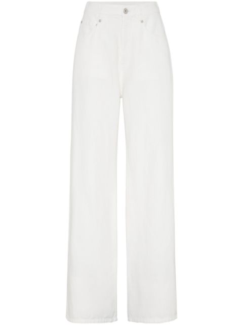 Brunello Cucinelli five-pocket wide-leg jeans