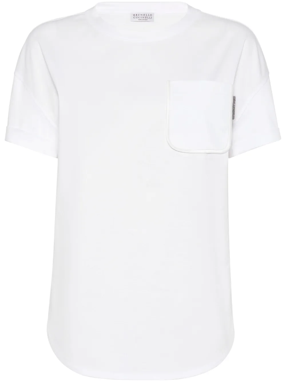 Brunello Cucinelli Katoenen T-shirt met ronde hals Wit