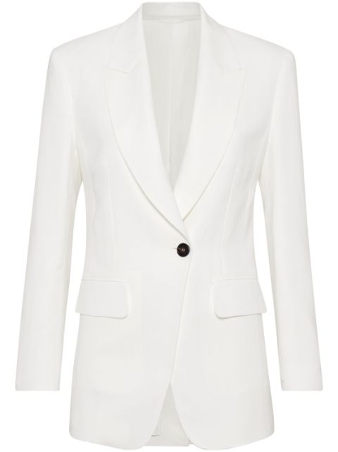 Brunello Cucinelli peak-lapels single-breasted blazer Women