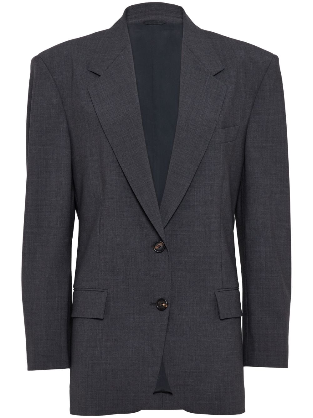 Brunello Cucinelli Notched-lapels Single-breasted Blazer In Grey