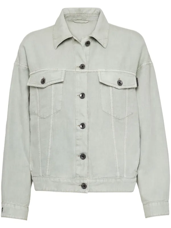 Brunello Cucinelli Monili-detail Denim Shirt Jacket - Farfetch