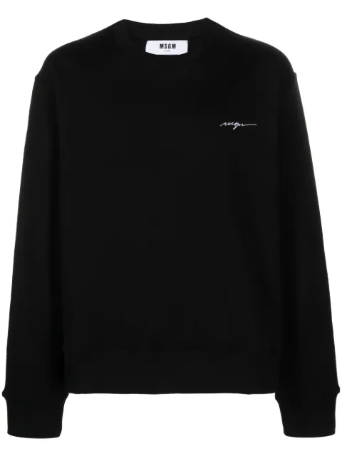 MSGM sudadera con logo bordado
