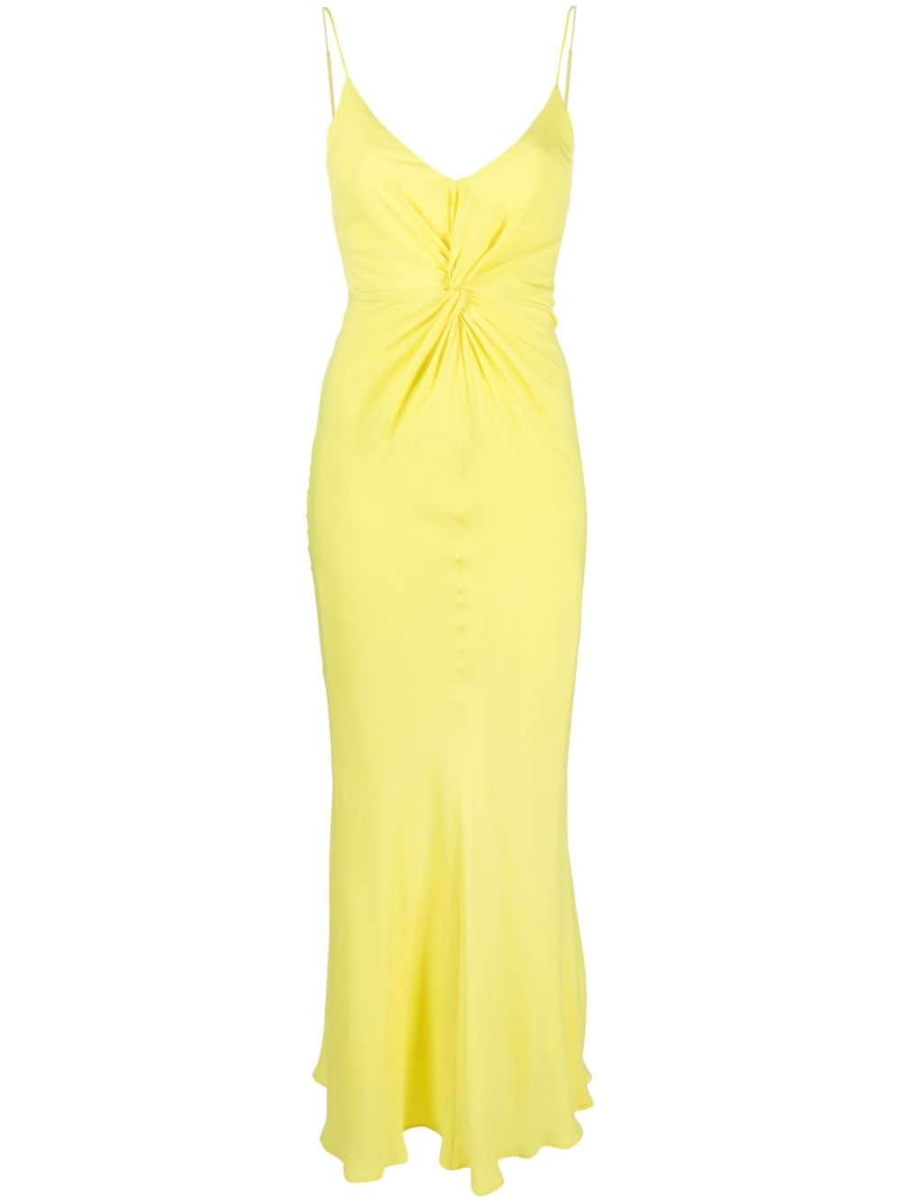 Image 1 of MSGM knot-detailed long-length dress