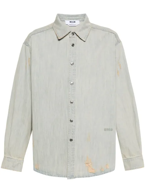 MSGM Gonna denim con effetto vissuto