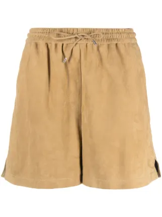 LOEWE ロエベ　レザーショートパンツ 24SS NEW】LOEWE_woman / レザー ピンタック ショートパンツ