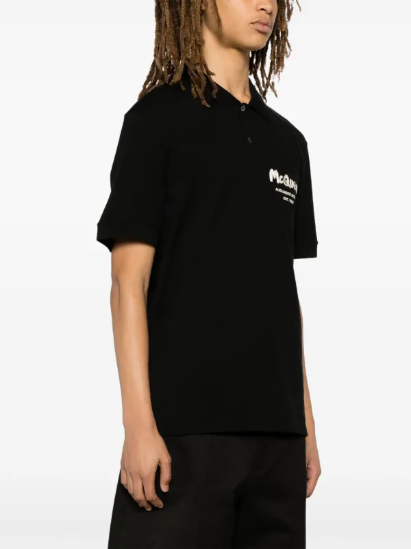 Alexander McQueen Graffiti logo-embroidered Polo Shirt
