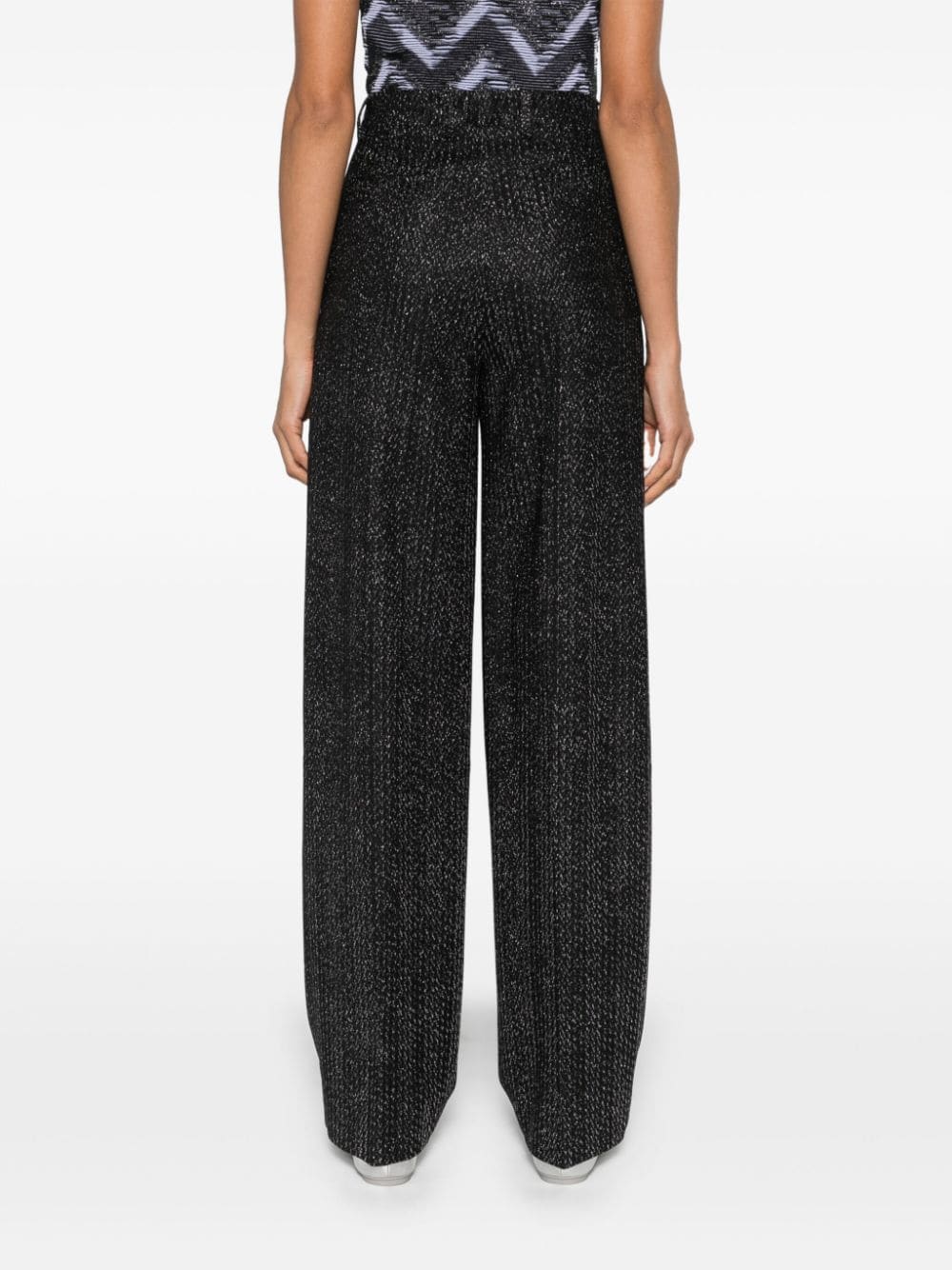 Shop Missoni Lurex Tailored Trousers In Black