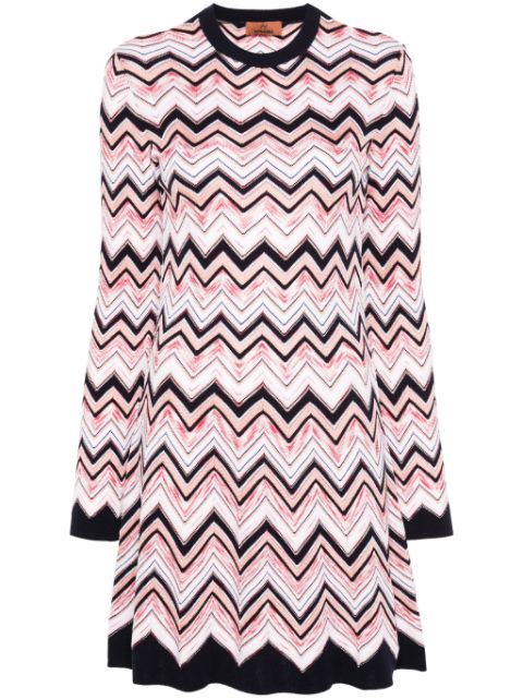Missoni zigzag knitted mini dress