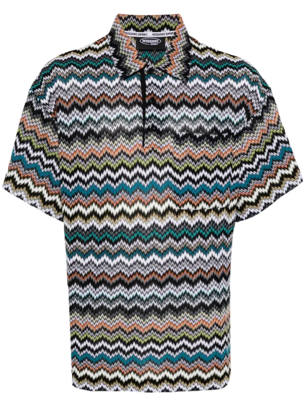 Missoni Zigzag Polo Shirt Black FARFETCH TR