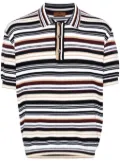 Missoni stripped knitted polo-shirt - White