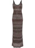 Missoni zigzag knit long dress - Black