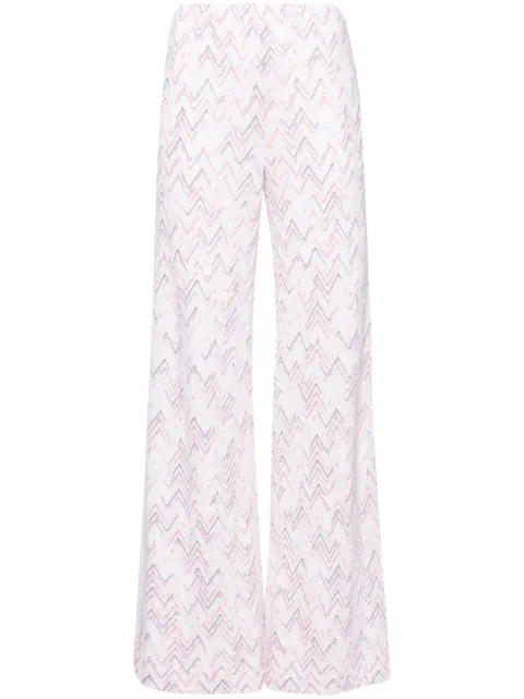 Missoni zigzag-woven wide-leg trousers