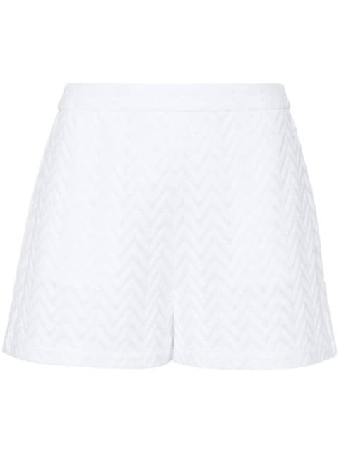 Missoni zigzag-woven mesh-design shorts