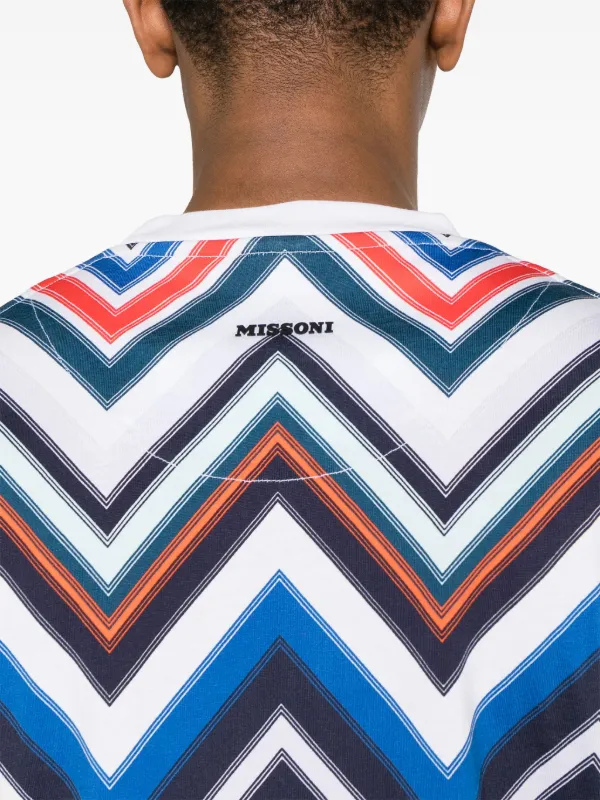 Missoni ジグザグプリント Tシャツ | ブルー | FARFETCH JP
