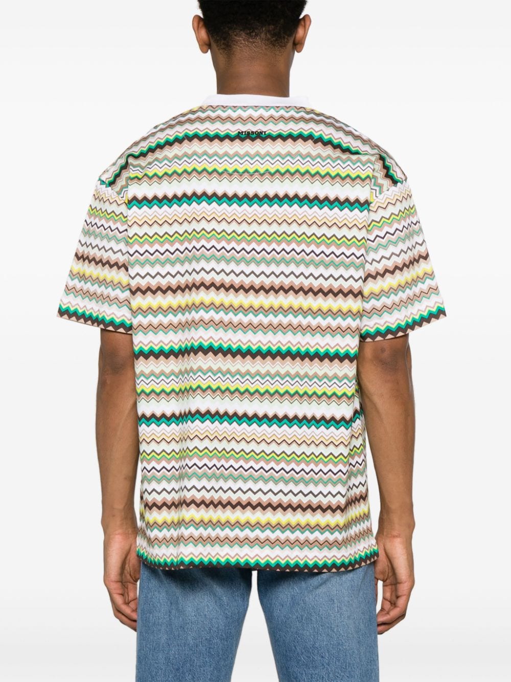 Missoni T-shirt met zigzag-print Groen