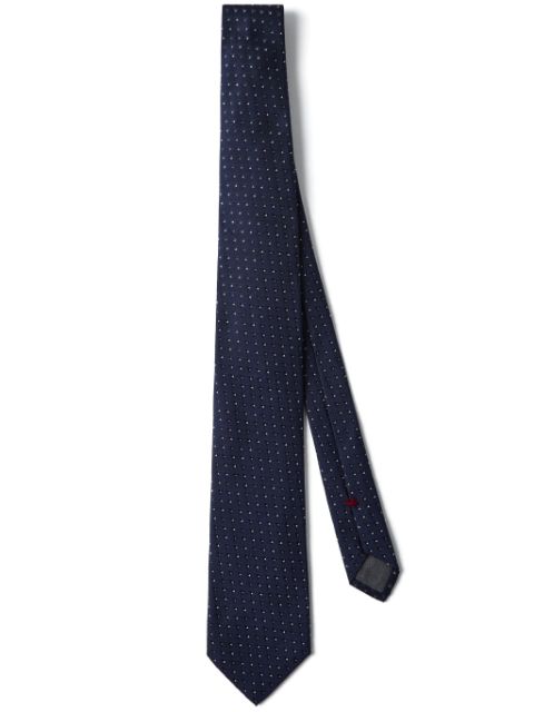 Brunello Cucinelli geometric-jacquard silk tie Men