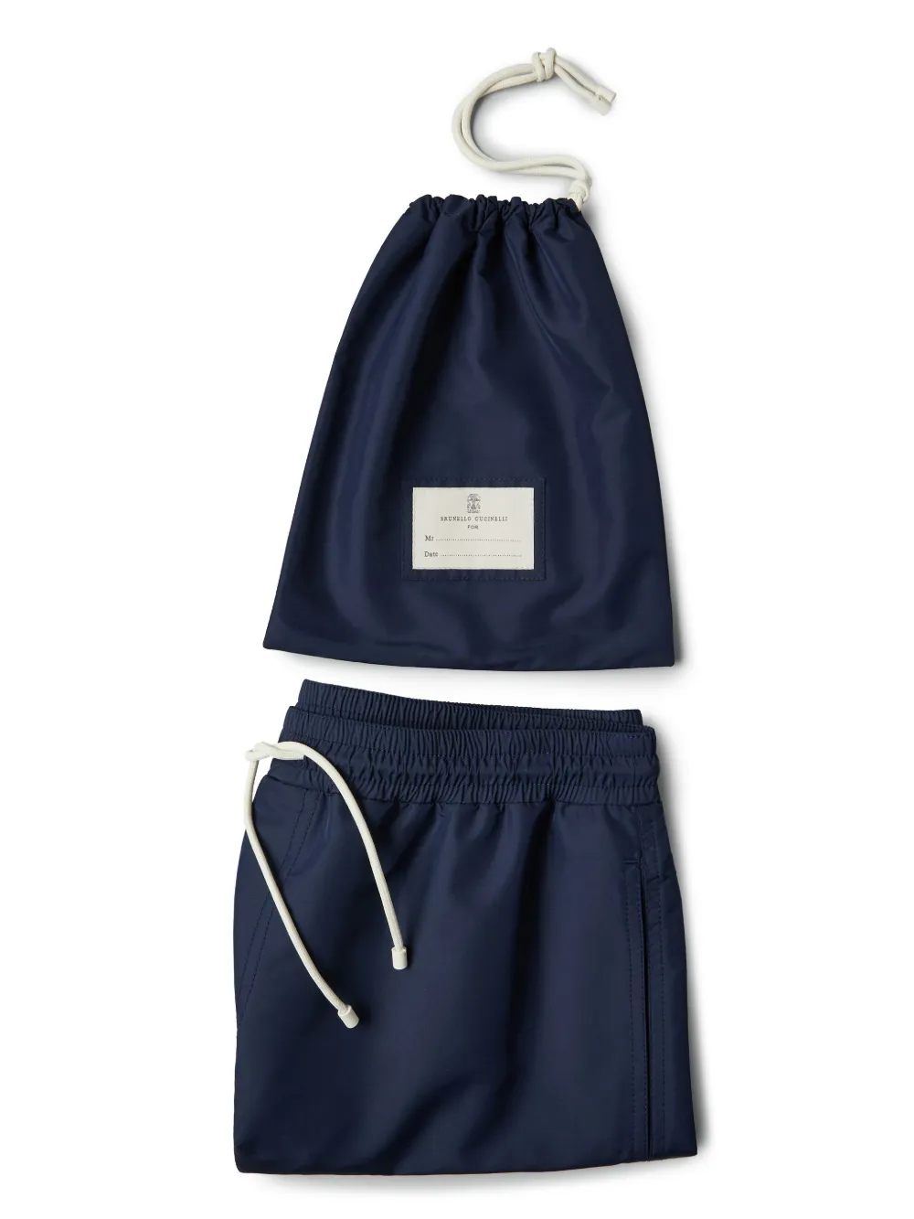 Brunello Cucinelli embroidered-logo Swim Shorts | Blue