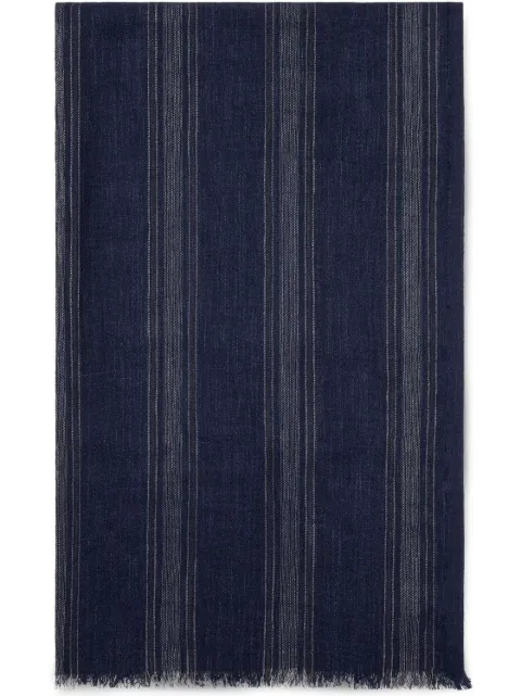 Brunello Cucinelli stripe-pattern silk-blend scarf 