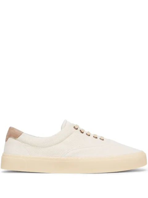 Brunello Cucinelli branded heel-counter cotton sneakers 
