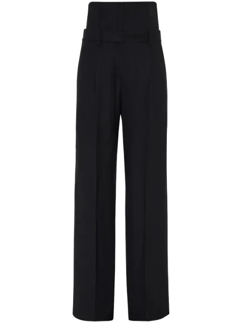 Brunello Cucinelli pantalones de vestir con tiro alto